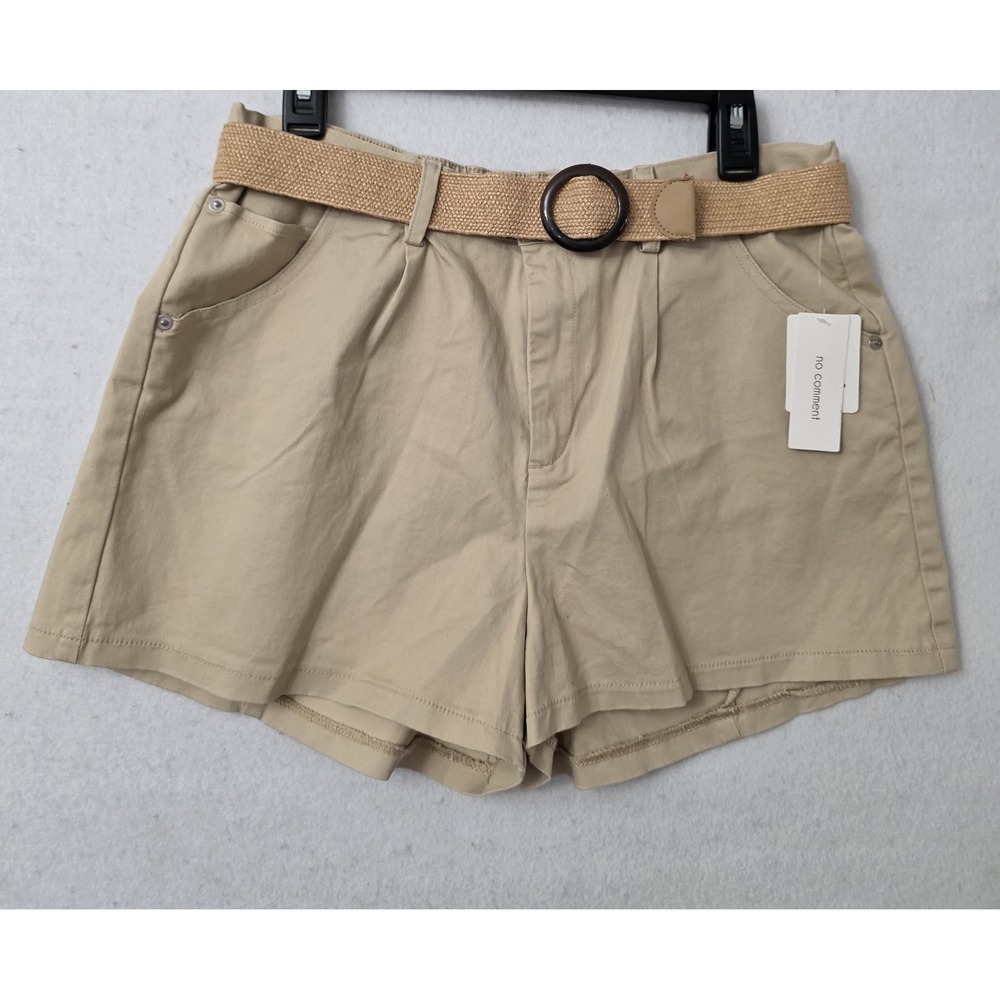 No Comment Sz LX Color  Khaki Belted‎ Shorts NWT